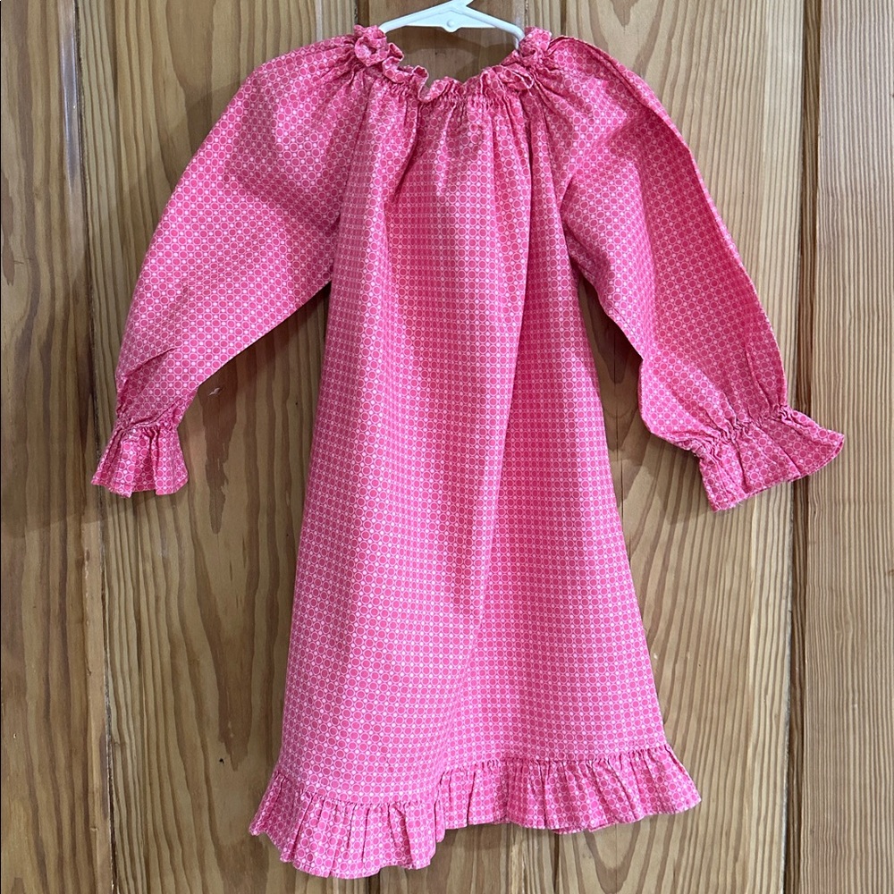 Red Beans Pink Geometric Pattern Dress ~ 6